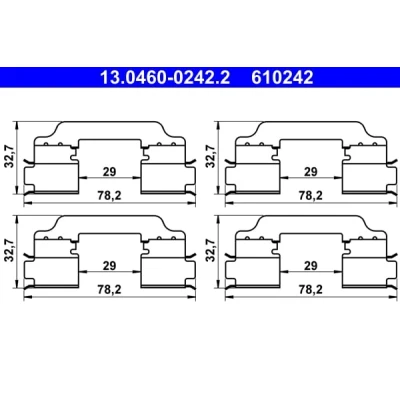 Afbeelding van Accessoireset, schijfremblok ATE 13.0460 0242.2
