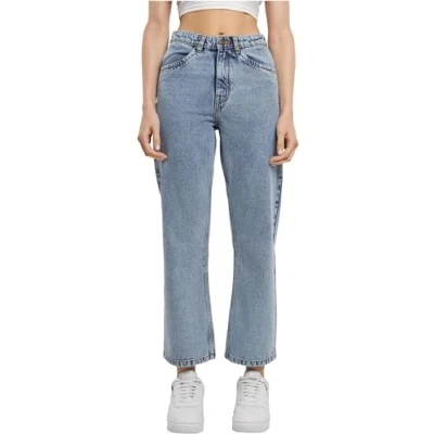 Afbeelding van Urban Classics Straight leg jeans, Dames, Maat: 26, Tinted lightblue washed