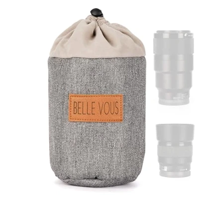 Afbeelding van BELLE VOUS Grey Neoprene Lens Carry Case for Camera 10 * 18cm