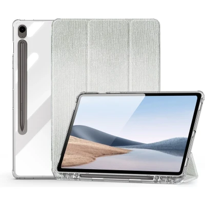 Afbeelding van Dux Ducis Tablet hoes geschikt voor Samsung Galaxy Tab S9/S9 FE Toby Series Auto Wake/Sleep functie Met Pencil houder Groen
