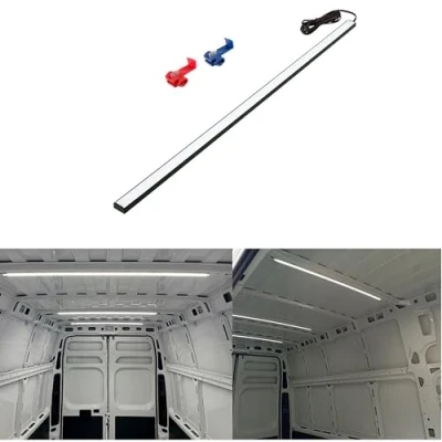 Afbeelding van QLS LED laadruimteverlichting binnenverlichting kofferbak 50 cm zwart licht auto camper bus caravan boot keuken kamer
