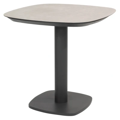 Afbeelding van Taste by 4SO Manolo eettafel met geprint keramiek tafelblad 75 x cm Antraciet