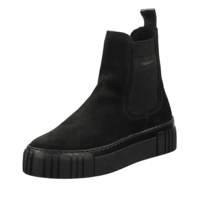 Afbeelding van GANT Snowmont Enkellaarsjes met plateauzool, Dames, Maat: 39, Black Veloursleer