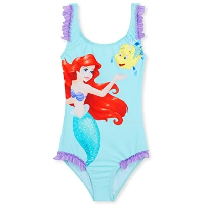Afbeelding van Disney Stitch Zwemkleding Meisjes Zomervakantie Essentials Minnie Mouse Frozen Ariel Peuters Tieners Kinderen 2 14 Jaar Eendelig Zwempak Strand Zwembad (Lichtblauw Ariel, 3 Jaar)
