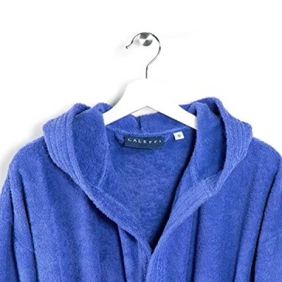Afbeelding van Caleffi Minonorca Badjas met Capuchon Diverse Maten en Kleuren TAGLIA 10 12 anni blauw