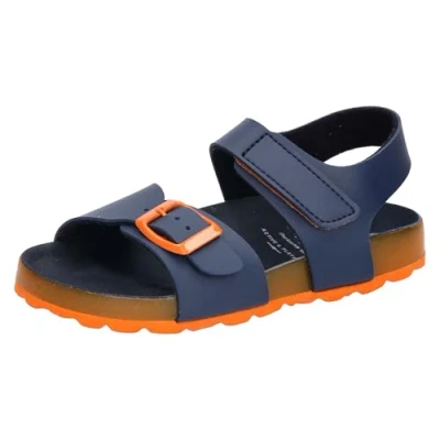 Afbeelding van LICO Bioline Master Unisex Sandalen voor kinderen, Maat: 36, Navy/orange Kunststof/ textiel