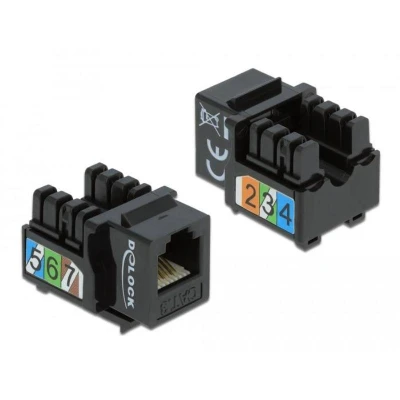 Afbeelding van Delock Keystone Module RJ12 jack&gt;LSA Cat.3 UTP black