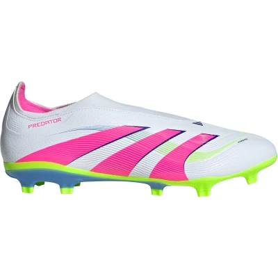 Afbeelding van adidas Performance Predator League Laceless FIRM/MULTIGROUND Voetbalschoenen met kunststof noppen, Heren, Maat: 41 1/3, White/lucid pink/lucid lemon