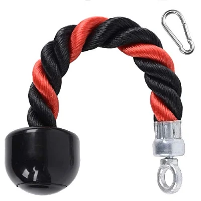 Afbeelding van Tricep Touw Kabelbevestiging Nylon Triceps Pull Down Cord Met Antislip Stuurbewerking Multi Gym Fitness Workout Biceps of Thuis Rood