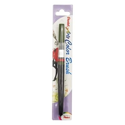 Afbeelding van Pentel XGFL 115X Colour Brush unieke penseelstift gevuld met aquarelinkt, olijfgroen, 1 stuk