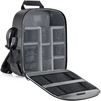 Afbeelding van Neewer® Flexibele scheidingswand camera gevoerde rugzak tas stoot insert bescherming voor SLR DSLR spiegelloze camera&#039;s en lenzen, flitslicht, draadloze activering andere accessoires (binnengrijs)