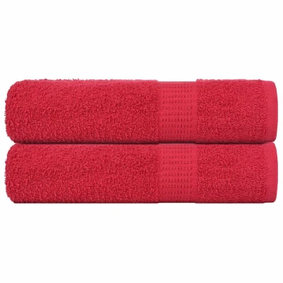 Afbeelding van vidaXL Handdoeken 2 st 50x100 cm 360 g/m² 100% katoen rood