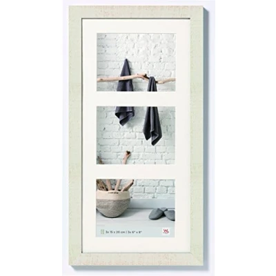 Afbeelding van Walther Design Home Houten Fotolijst Drieluik Fotomaat 20x15cm Crème Wit