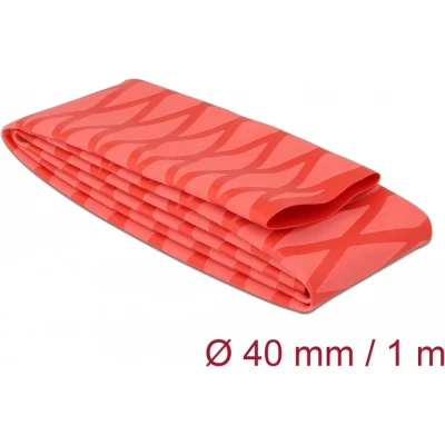 Afbeelding van Delock krimpkous x patroon antislip 1 m 40 mm rood