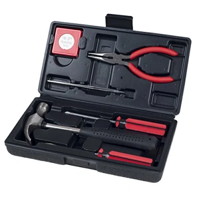Afbeelding van Stalwart 75 HT1007 Huishoudelijk handgereedschap, gereedschapsset 6 delig van, set inclusief hamer, schroevendraaierset, tang (gereedschapskist voor thuis, kantoor of auto) zwart