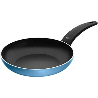 Afbeelding van Silit Belluna koekenpan 24 cm inductie, aluminium gecoat, kunststof handgreep, voor zacht braden, blauw