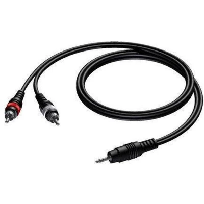 Afbeelding van Tulp naar jack 3.5 mm kabel Procab 10 meter (Stereo)