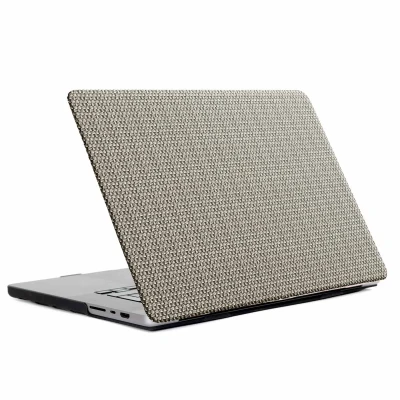 Afbeelding van Selencia Geweven Cover / Hardcase MacBook Pro 13 Inch (2020 2022) Kunststof Taupe Bruin