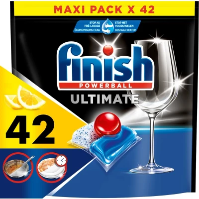 Afbeelding van Finish Ultimate All in One Citroen Vaatwastabletten 42 Capsules