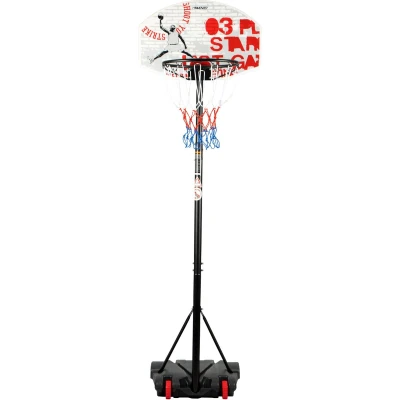 Afbeelding van Avento basketbalstandaard 140 213 cm PE zwart/wit/rood