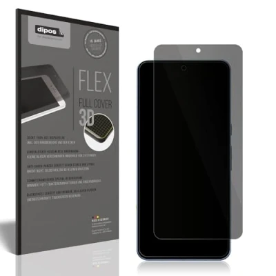 Afbeelding van dipos FLEX Privacy Screen Protector matte geschikt voor Google Pixel 8 Pro Beschermfolie 100% Schermdekking Case Friendly Anti spy Filter 2 way
