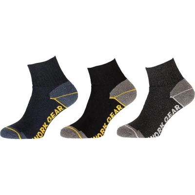 Afbeelding van 6 Pack Quarter Katoenen Sokken Worker Kwart Apollo Assorti Unisex Maat 46 48