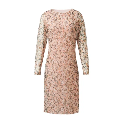 Afbeelding van comma casual identity Jurk groen / rosa zwart wit