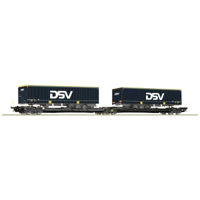 Afbeelding van Roco 6600034 H0 dubbeltasje gelede wagon T3000e van de TX logistiek
