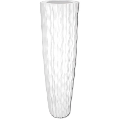 Afbeelding van Europalms Plantenbak Design pot LAMELLA 140, Wit