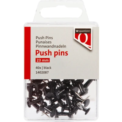 Afbeelding van Push pins zwart 40 stuks