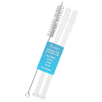 Afbeelding van DL pro 2 x melkzuigbuis 15,6 cm transparant voor DeLonghi ECAM ETAM ESAM 5313232961 melkbuis melkslang LatteCrema Milk System koffiezetapparaat +