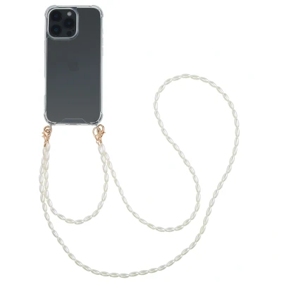 Afbeelding van Apple iPhone 16 Pro Max Hoesje Kunststof imoshion Backcover met koord/Koordhoesje/Hardcase Transparant Telefoonhoesje