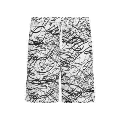 Afbeelding van Urban Classics Resort Shorts, Heren, Maat: Medium, Whitescribble