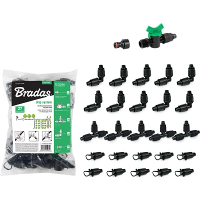 Afbeelding van Bradas Set QJ met accessoires voor druppelslang 16mm 27 stuks