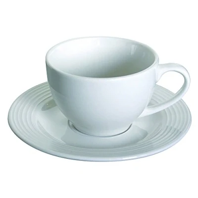 Afbeelding van Tognana Polis Circles Set van 6 theekopjes met schotel, porselein, wit