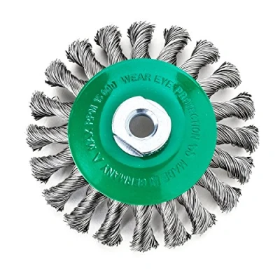 Afbeelding van Lessmann Staaldraadborstel schroefdraad d. 100 mm draaddikte 0,5 RVS 12 15.000 omw/min 1 stuk 471857
