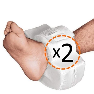 Afbeelding van OrtoPrime Set van 2 anti drukplekken in gebogen vorm, orthopedische bescherming voor hiel en ellebogen, stuks, universele maat, aanpasbaar, rolstoelen bed
