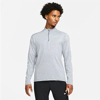 Afbeelding van Nike Performance Longsleeve, Heren, Maat: XL, Smoke grey/grey fog/silver