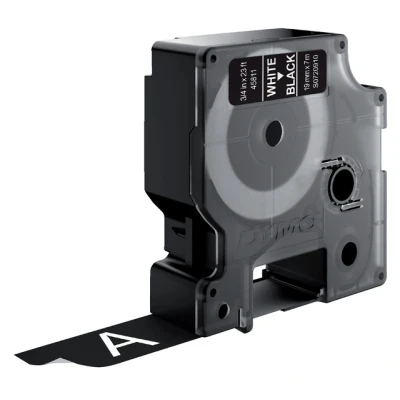 Afbeelding van Dymo 45811 (S0720910) Tape Wit op zwart (19 mm)