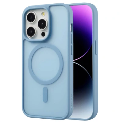 Afbeelding van Apple iPhone 14 Pro MagSafe Hoesje Kunststof imoshion Hardcase/Backcover Lichtblauw Telefoonhoesje