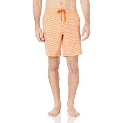 Afbeelding van Amazon Essentials Heren boardshorts, lichtroze surfplanken geo, klein