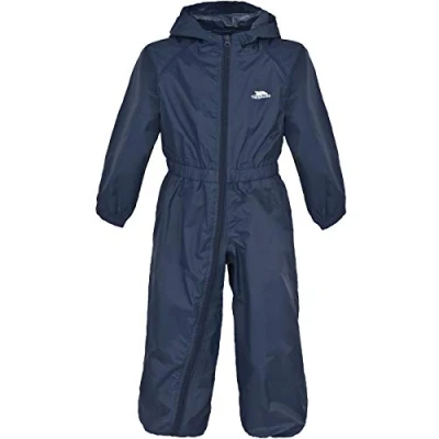 Afbeelding van Trespass Unisex Kids Button Regenpak, Navy, 7 8 jaar UK, marineblauw,