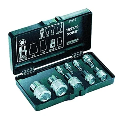 Afbeelding van Hazet 1557/9 Dopsleutelinzetset 1/4 (6.3 mm), 1/2 (12.5 3/8 (10 mm) 9 delig