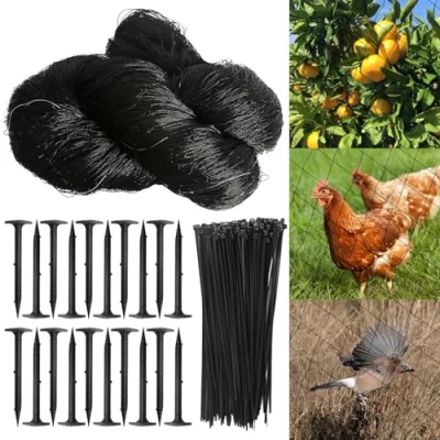 Afbeelding van vogelbeschermingsnet, vogelnet, 10 x m, net voor kippenhokken, vogelnet balkon, vijvernet, duivennet, beschermingsnet fruitbomen en tuin