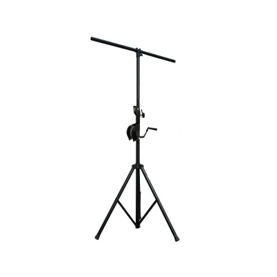 Afbeelding van Ibiza Light SL010W statief met T bar en lier lichtstandaard 3.0m