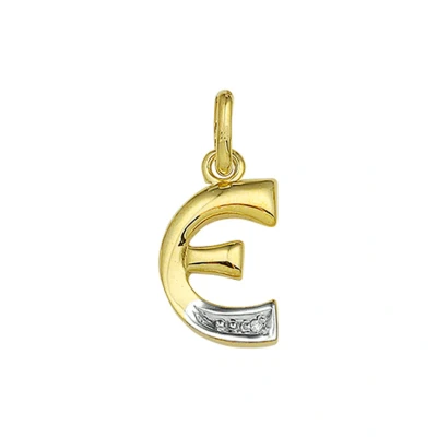 Afbeelding van Trendjuwelier huiscollectie Bedel Letter E Diamant 0.005 Ct. Goud