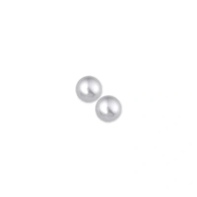 Afbeelding van Oorknoppen Parel Zilver Gerhodineerd Glanzend 8 mm