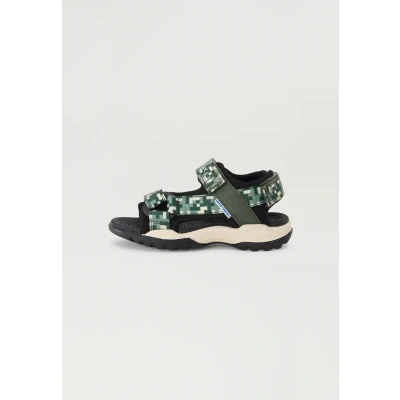 Afbeelding van Geox Borealis BOY Outdoorsandalen voor kinderen, Maat: 28, Green/black Textiel