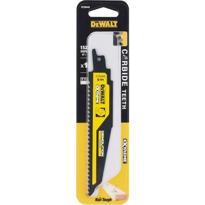 Afbeelding van DeWalt Accessoires Reciprozaagblad Carbide 152x4,2 mm hout met spijkers DT20440 QZ
