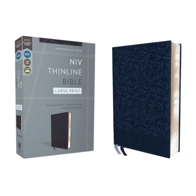 Afbeelding van Niv, Thinline Bible, Large Print, Leathersoft, Navy, Red Letter, Comfort Print: New International Version, Thinline, Print